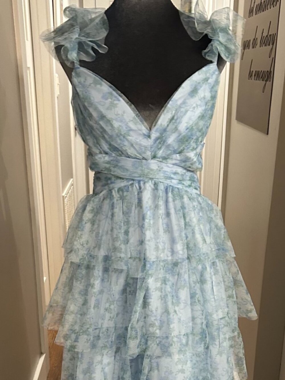 ALTAR'D STATE LT BLUE FLORAL DRESS NWT SIZE XL